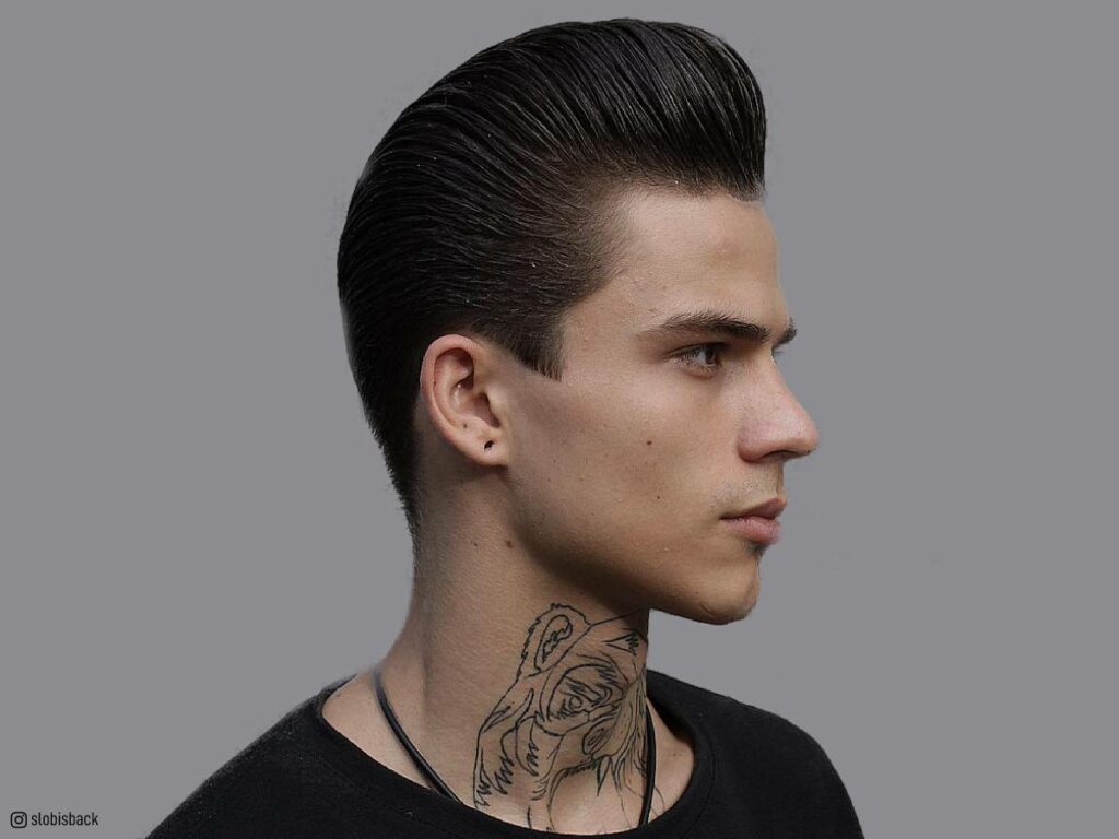 Short Rolling Pompadour